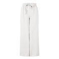 thumbnail image 3 of SDNall Womens Fashion Summer Solid Casual Button Pocket Elastic Waist Long Pants, 3 of 9