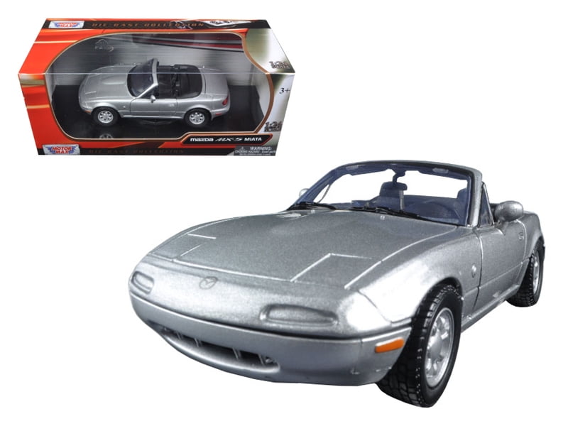 Mazda Miata MX-5 Silver 1/24 Diecast Model Car by Motormax - Walmart ...