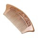 thumbnail image 1 of Peine de madera de durazno con dientes finos, antiestático, desenredante y grabado para cabello largo., 1 of 5