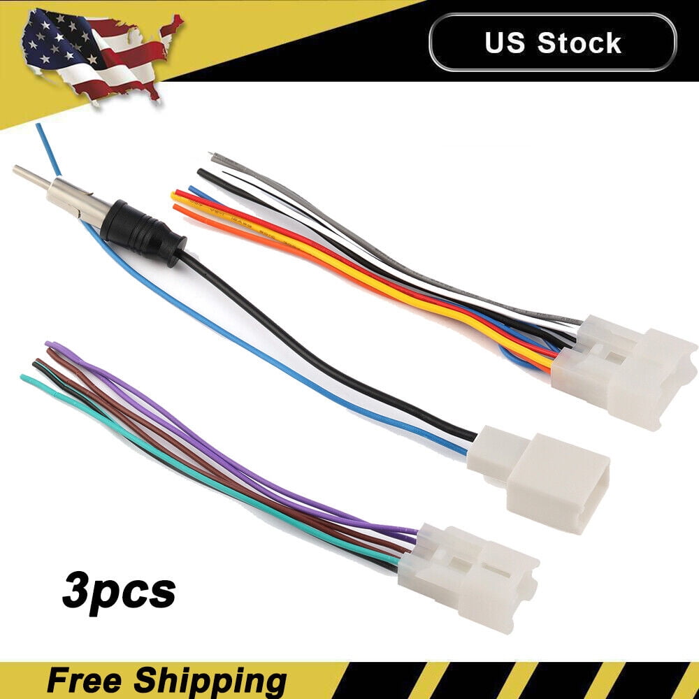 Aftermarket Radio Stereo Install Wire Harness Cable Antenna Adapter for Toyota