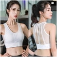 thumbnail image 5 of Ropa interior deportiva de gran tamaño con huecos y espalda hermosa para mujer, ropa exterior, chaleco a prueba de golpes, sujetador deportivo fino para correr, yoga y fitness, 5 of 5