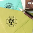 thumbnail image 3 of Printtoo Wood Mounted Tree Design Custom Round Rubber Stamp Personalized Family Address Return Gift Idea, 3 of 4