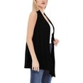 thumbnail image 2 of FashionStream Women's Sleeveless Draped Front Long Cardigan Vest S-3XL, 2 of 4