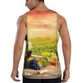 thumbnail image 3 of Easygdp Red Wine Glasses Men's Tank Top, Sleeveless Muscle T Shirts, Breathable, Quick-Dry, Loose for Gym, Running, Fitness - Small, 3 of 9
