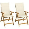 thumbnail image 4 of vidaXL Patio Reclining Chairs 2 pcs with Cushions Solid Acacia Wood, 4 of 33