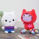thumbnail image 2 of Casa de muñecas Gabby, juguete de peluche Mercat, animales de peluche de dibujos animados, coche de sirena, gato, muñeco de peluche para niños, 2 of 5
