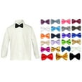 thumbnail image 1 of Toddler Baby Boy Formal Party Tuxedo Suit White Dress Shirt Color Bow tie SM-4T, 1 of 1