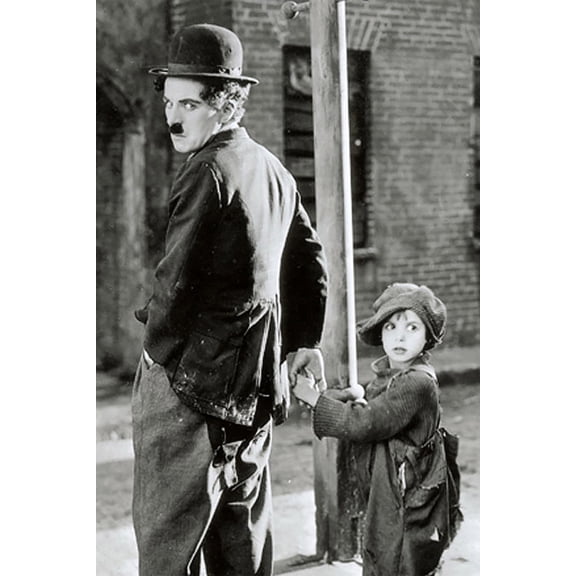 24x36 gallery poster, Charlie Chaplin in The Kid 1921