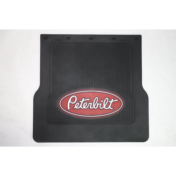 Peterbilt Motors 16" x 18" x 17" Heavy Duty Rubber Semi Truck Mud Flaps-Pair