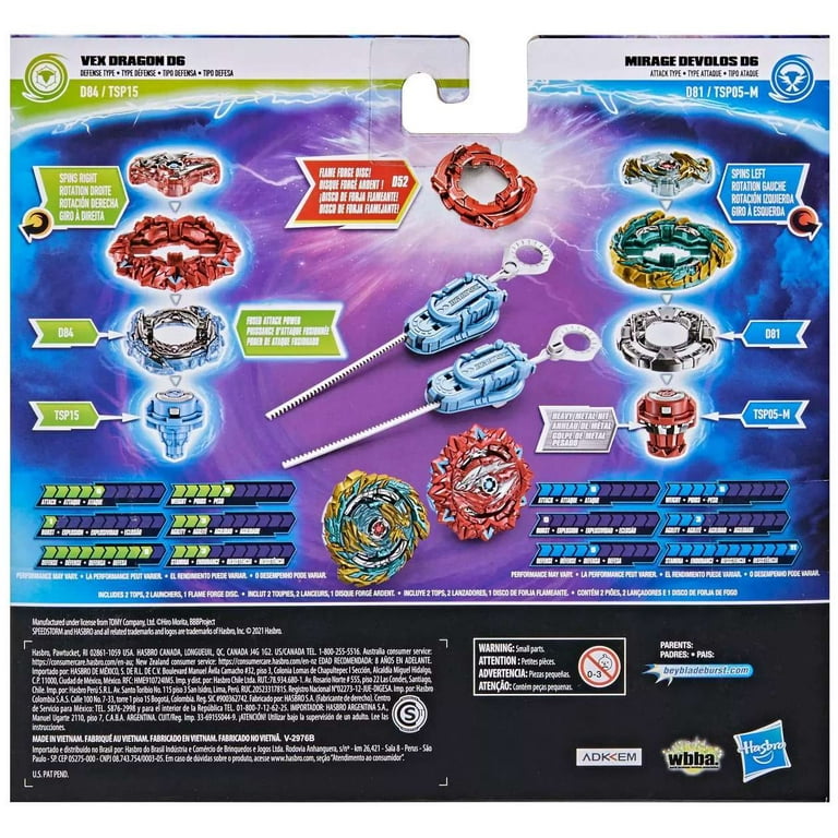 Beyblade Speedstorm Dragon Fire Faceoff Dual Pack (Mirage Devolds