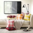 thumbnail image 6 of 2PCS Buffalo Check Plaid Throw Pillow Covers Throw Pillows Farmhouse Square Pillow Cases for Halloween Fall Home Decor, Orange 18 x 18 Inches, 6 of 6