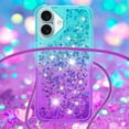 thumbnail image 4 of Funda para iPhone 16 Brillantina Líquida Divertida Reluciente y con Cristales en Movimiento Cuerpo Cruzado con Cordón Ajustable, 4 of 5