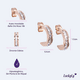 thumbnail image 5 of Aretes Mujer LuckyLy con Zirconia Cúbica Modelo Dara rosa UNITALLA, 5 of 8