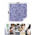 thumbnail image 4 of Purple Navy Blue Cloth Napkins Set of 8 Reusable Dinner Napkins, Retro Botanical Abstract Art Cocktail Napkin Washable Table Napkins for Wedding/Holiday Party/Baby Shower 20"x20", 4 of 7