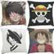 thumbnail image 2 of Funda de almohada de una pieza de 45 x 45 cm, diseño de anime japonés Luffy Nico Robin, funda de cojín, decoración para sofá del hogar, funda de almohada, 2 of 5