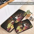 thumbnail image 6 of GZHJMY Wine Friut Kitchen Rug Set of 2 Non Slip Washable Cushioned Anti-Fatigue Kitchen Mat Comfort Standing Floor Mat for Kitchen Washroom Bedroom Carpet Runner, 6 of 7