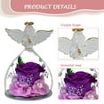 thumbnail image 3 of Angel Girl Eternal Flower Rose Glass Cover Regalo de vacaciones Decoración de rosas Regalo de cumpleaños para amigos y familiares, 3 of 5