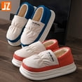 thumbnail image 4 of Nuevas zapatillas gruesas de algodón de invierno 2024 con tacón para hombres, parejas, ropa interior cálida para exteriores, zapatos de algodón para mujeres, 4 of 5