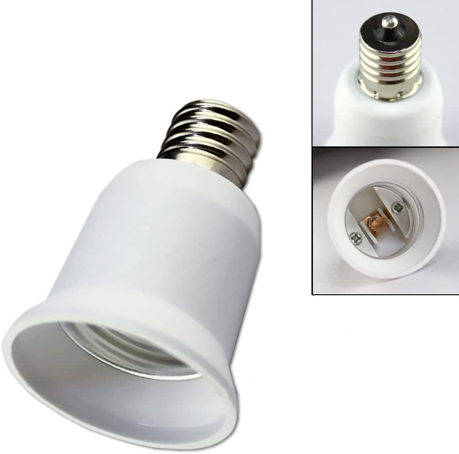 Jack-Store 5 Pcs E17 To E14 LED Bulb Base Converter Halogen CFL Light Lamp Adapter Socket Change PBT 