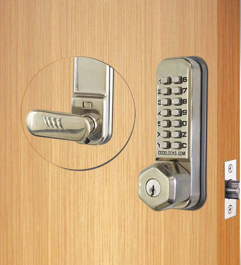Steel Code Locks Codelocks Mechanical Lockset,Stainless Steel,Knob CL250K-SS - Walmart.com