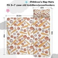 thumbnail image 5 of White Orange Baseball Gear Pattern Toddler Nap Mats for Kids Preschool,Sleeping Mat Bag or Kids,Toddler Sleeping Bag,Toddler Nap Mat or Daycare, 5 of 6