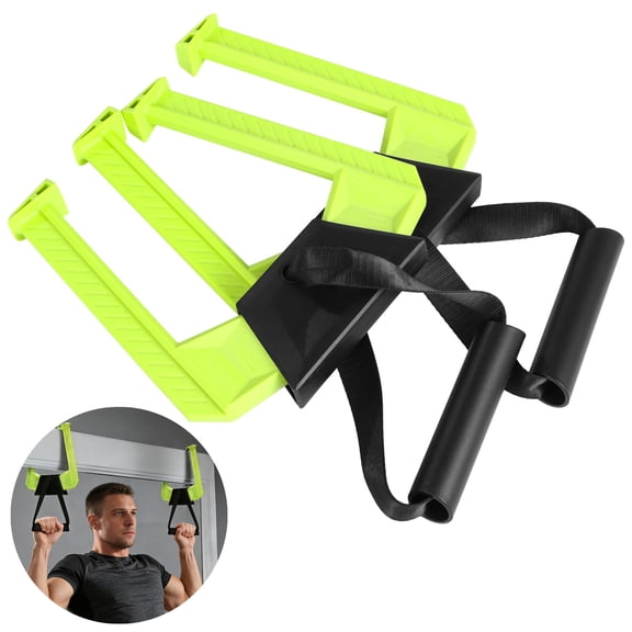 2PCS Portable Pull Up Bar for Doorway, Adjustable Doorway Home Gym System, Lightweight Travel Fitness Equipment for Home Office, Support 330lbs, No Screws Installation