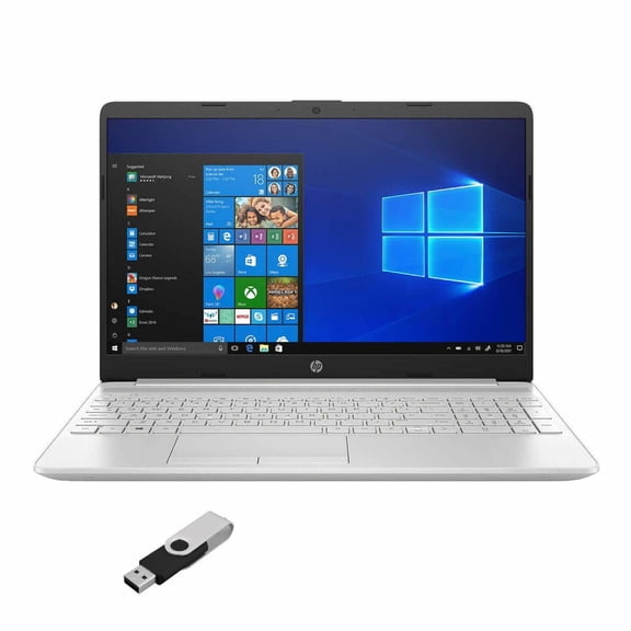 Restored HP 15-DW300 Laptop | 15" 1920x1080 FHD | Core i3 - 1125G4 - 1TB SSHD Hard Drive - 16GB RAM | 4 cores @ 3.7 GHz Win 10 Pro Silver (Refurbished)