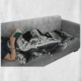 thumbnail image 6 of Letter E Soft Flannel Fleece Throw Blanket, Aluminum Colored Decayed Uppercase E Alphabet Character Nostalgic Medieval Initials, Cozy Plush for Indoor and Outdoor Use, 50" x 70", Grey, by Ambesonne, 6 of 6