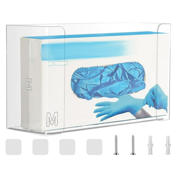Clear Acrylic Glove Holder Box Wall Mount Multipurpose Glove Wall Dispenser for Restaurant Hotel Home