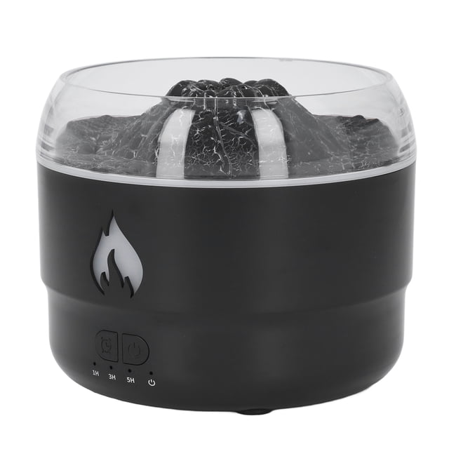 Difusor De Aromaterapia De Aceite Esencial De Llama, Máquina De Humidificación Con Difusor De Aire De Llama De Simulación De Capacidad De 280 Ml Con Luz LED Que Cambia De Color