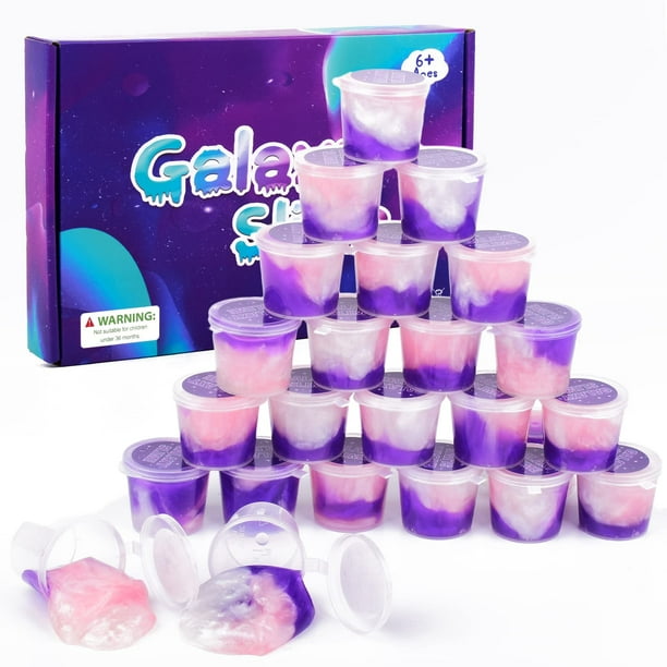 Slime Kit Dauwiaow Galaxy, paquete de 24 unidades, supersuave y elástico, 840 ml