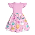 thumbnail image 5 of SELONE Cute Dresses for Girls Ruffle Short Sleeve A Line Dress Crew Neck Sundress Easter Egg Bunny Cute Outfits 3-14Y, 5 of 6