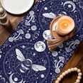 thumbnail image 3 of Navy Blue Bee Table Runner 90 Inches, Retro Chic Moon Star Mushroom Flowers Bed Runner Dresser Scarves Tabletop for Indoor Outdoor Parties/Ceremony/Banquet, 13" x 90", 3 of 9