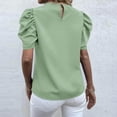 thumbnail image 4 of Gibobby Playera de Manga Corta Casual Suave Camiseta manga corta con cuello redondo y estampado flores para mujer(Verde,CH), 4 of 5