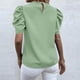 thumbnail image 4 of Gibobby Camisetas Mujer Baratas Manga Corta Camiseta manga corta con cuello redondo y estampado flores para mujer(Verde,G), 4 of 5