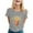Grey, variant on LUOGENLI Female T-shirts for Womens Women's Carnival Fancy Funny Print D Round Neck Short Sleeve T Shirt Womens T-shirts Graphic Tees Funny Valentines Black L