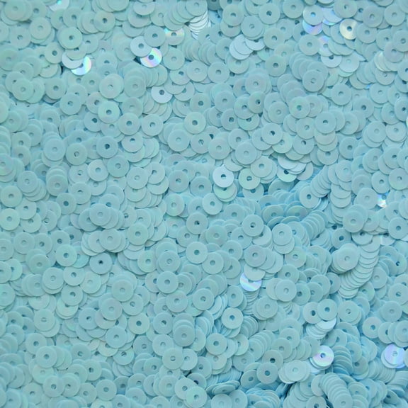 Light Blue Pastel Sequins 5mm Opaque Rainbow Iris Made in USA