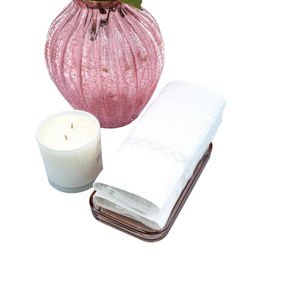 Guest Towels With Lace Borders, Set of 2