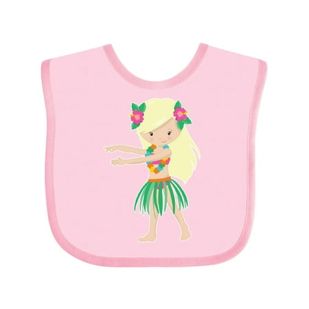 

Inktastic Blonde Hula Girl Gift Baby Girl Bib