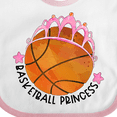 thumbnail image 4 of Inktastic Basketball Princess Tiara Girls Baby Bib, 4 of 4