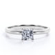 thumbnail image 1 of JeenMata Anillo de Compromiso con Solitario de Moissanita de Talla Cojín de 1 Quilate con Engaste en Garras y Baño de Oro Blanco de 18 K sobre Plata, Certificado, 1 of 6