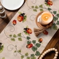 thumbnail image 4 of Table Runner - 120 Inch Long, Ladybugs Eucalyptus Leaves Kitchen Dining Table Runner Dresser Scarves, Spring Botanical Vintage Farmhouse Decor for Coffee Tables Wedding Party Banquet, 4 of 8