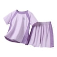 thumbnail image 4 of Rhythmode Girls Boys Two Piece Quick Dry Athletic Set Short Sleeve Crew Neck Shirt Shorts Kids Workout Activewear Outfit, 4 of 9