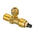 thumbnail image 5 of Uxcell Angle Stop Valve 1/4 Flare x 3/8 BSPT Male Brass Right Angle Shut Off Valve for Air Conditioning, 5 of 5