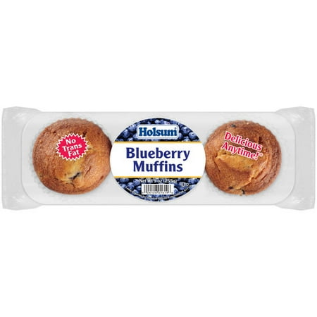 Holsum Blueberry Muffins, 3 count, 9 oz