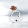 thumbnail image 4 of Gem Stone King 1.70 Ct Red Tiger Eye E-F Lab Grown Diamond 925 Silver and 10K Rose Gold Ring (Size 6), 4 of 4