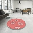 thumbnail image 3 of Ahgly Company Indoor Square Patterned Light Coral Pink Area Rugs, 7' Square, 3 of 6