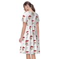 thumbnail image 2 of Bixox Robe d'Été à Manches Courtes pour Femmes Robe Ample Longueur Genou avec Poches-Différents Champignons, 2 of 7