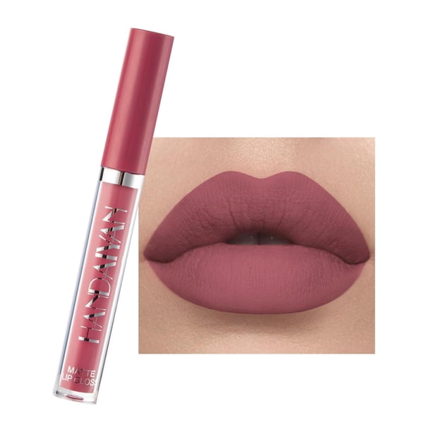 Belleza Lápiz Labial Mate Brillo de Maquillaje Impermeable Brillo de Duradero Cosméticos Taza Antiadherente de Larga - 04 Yinane Lápiz labial impermeable las 24 horas