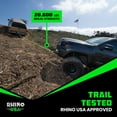 thumbnail image 7 of Rhino USA Kinetic Recovery Tow Rope Heavy Duty Offroad Snatch Strap (7/8" x 20' Green), 7 of 7